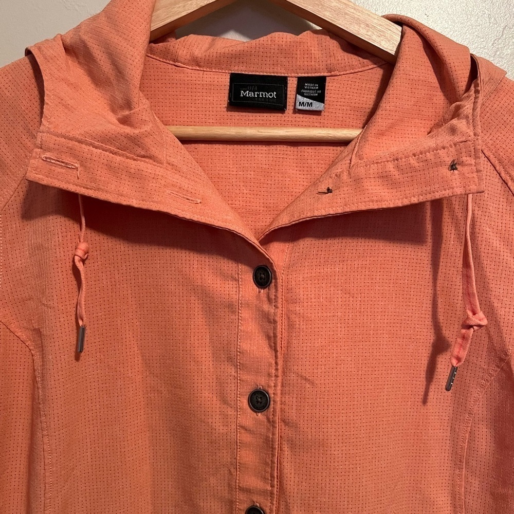 Marmot Lorey Hoodie Women's Size Med Coraly Orange Pullover Hiking Outdoor Comfy - Picture 4 of 15